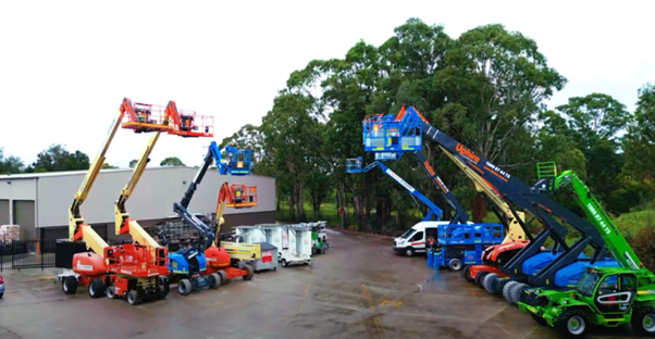 A fleet of Uphire vehicles at the Uphire headquarters