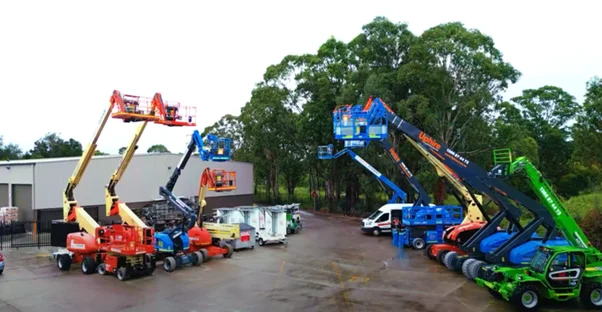 A fleet of Uphire vehicles at the Uphire headquarters