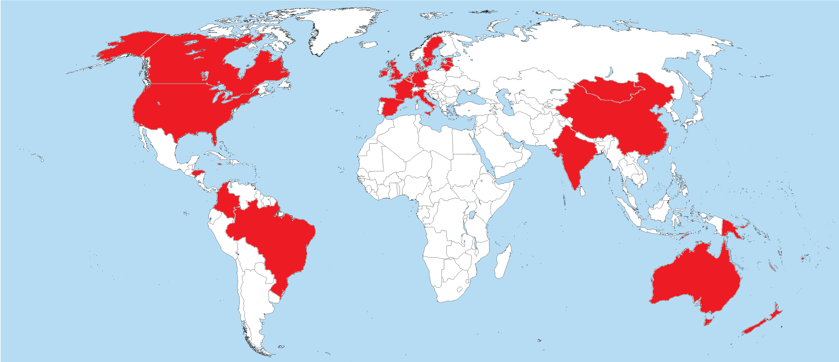 Inauro's global footprint